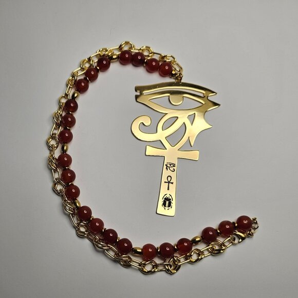 Key Of Life and Horus Eye Necklace - Picture 4 of 4